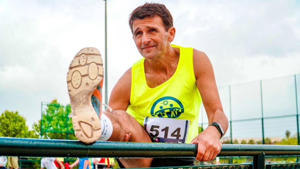 man stretching for exercise