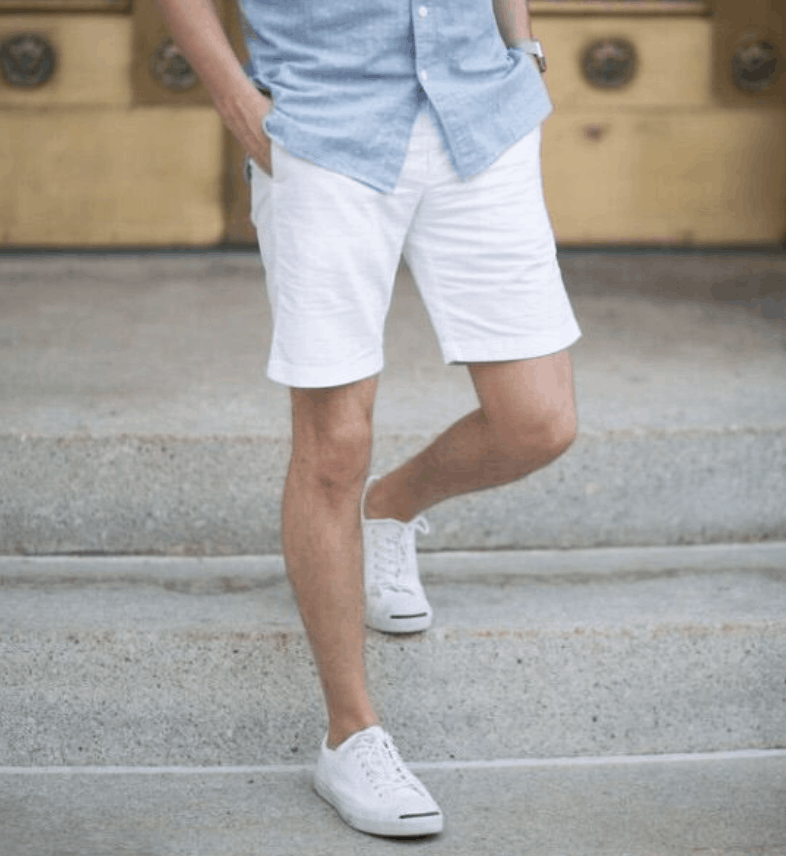 canvas sneakers with shorts