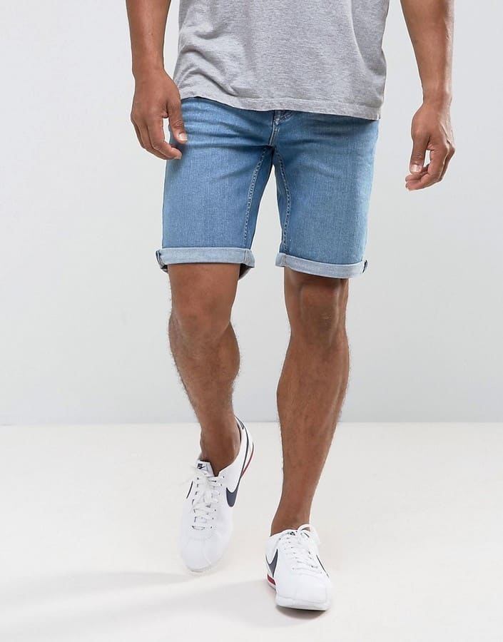 modern denim shorts for men