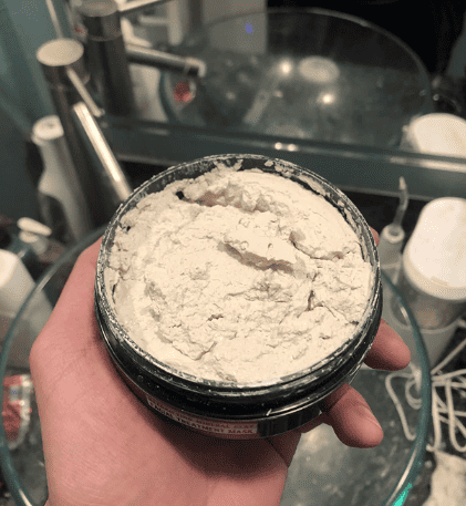 open container of rugged and dapper clay mask